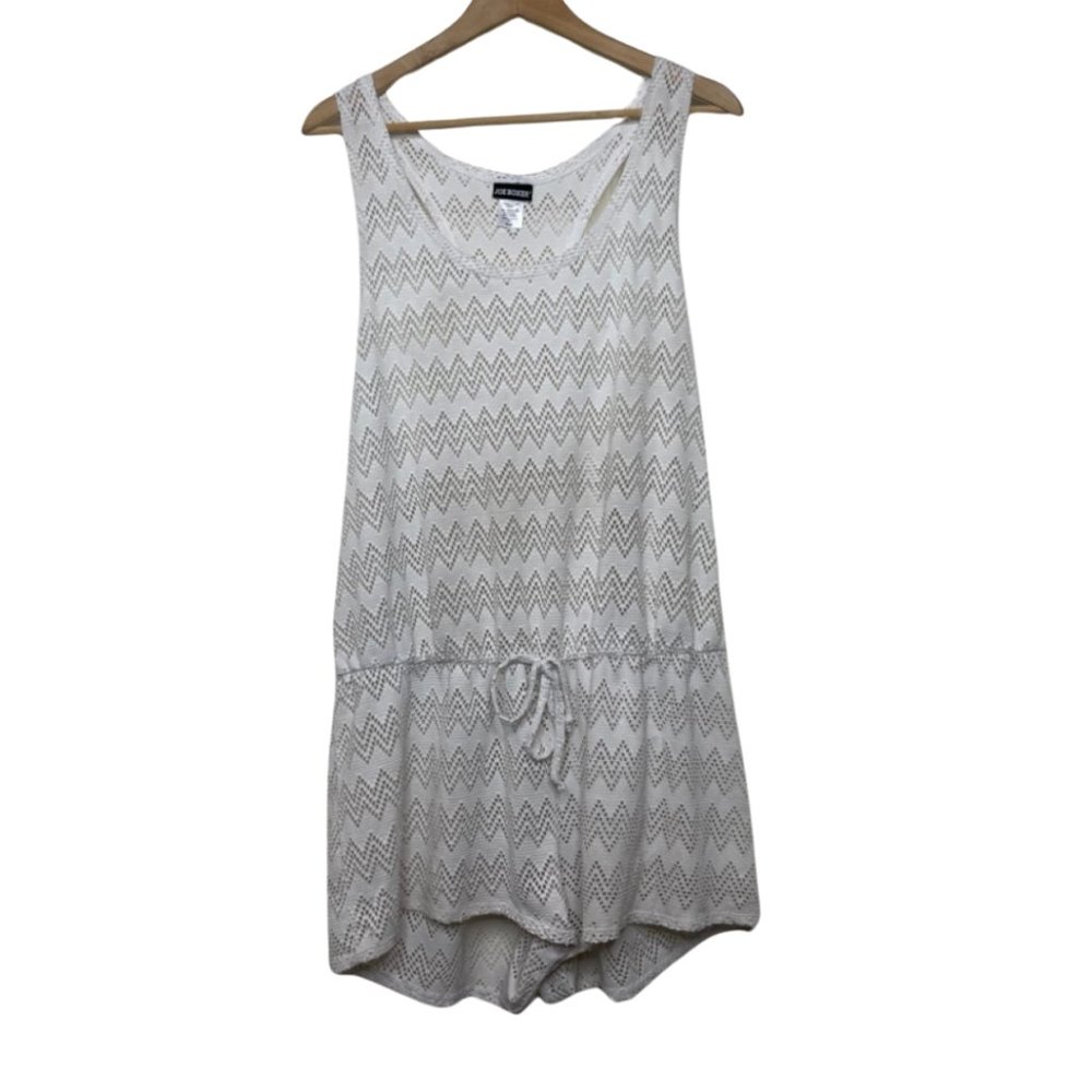 JOE BOXER | White Crochet Tie Waist Racerback Romper Swimsuit Cover Up | Size XL